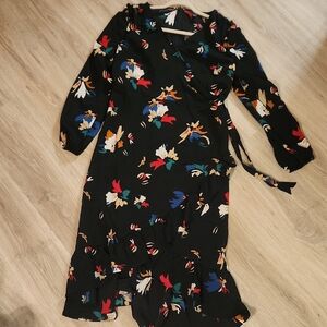The Limited Black Floral Long Sleeve Dress